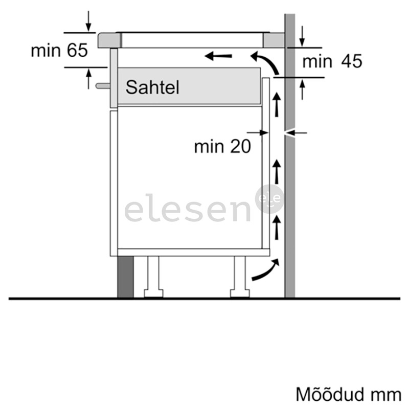 Bosch Serie 6 Domino, width 30.6 cm, steel frame, black - Built-in Induction Hob