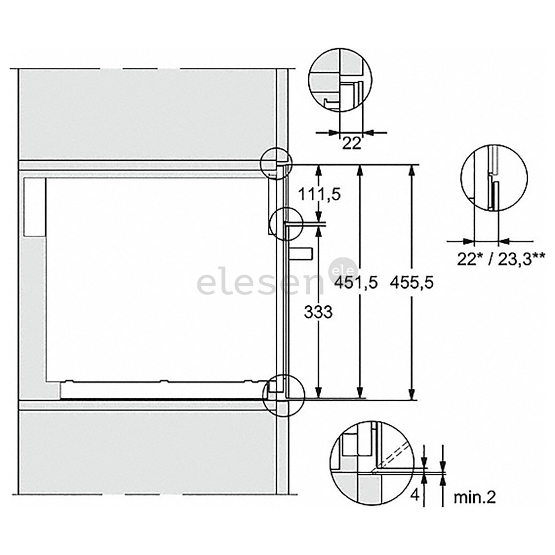 Miele, 46 л, 900 Вт, черный/нерж. сталь - Интегрируемая микроволновая печь Товар - M7244TC