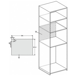 Miele, 46 л, 900 Вт, черный/нерж. сталь - Интегрируемая микроволновая печь Товар - M7244TC