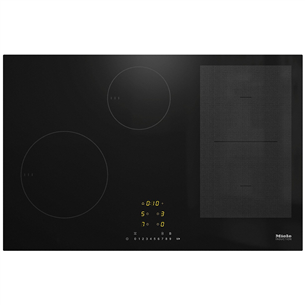 Miele, width 75.2 cm, frameless, black - Built-in induction hob Item - KM7414FX KM7414FX