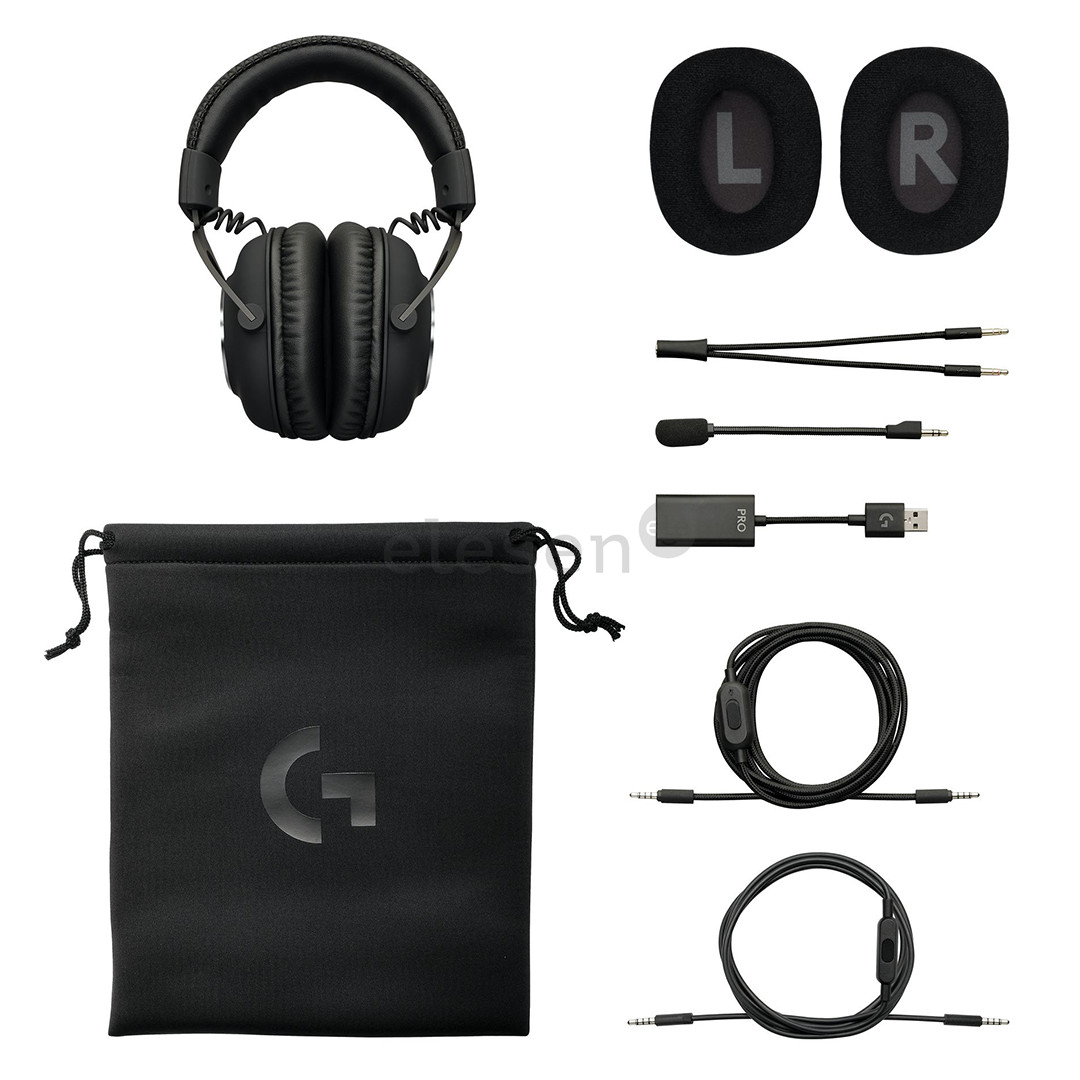 Logitech G PRO X Blue VO!CE, juodos - Ausinės