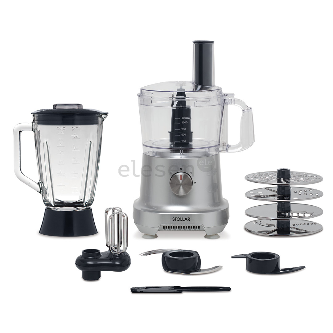 Stollar the Multi Food Processor, 1,2  л/1,5  л, 800 Вт, серый - Кухонный комбайн Товар - SPP700