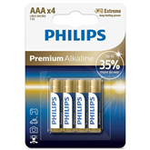 Elementai Philips Premium Alkaline AAA 4 Prekė - LR03M4B/10