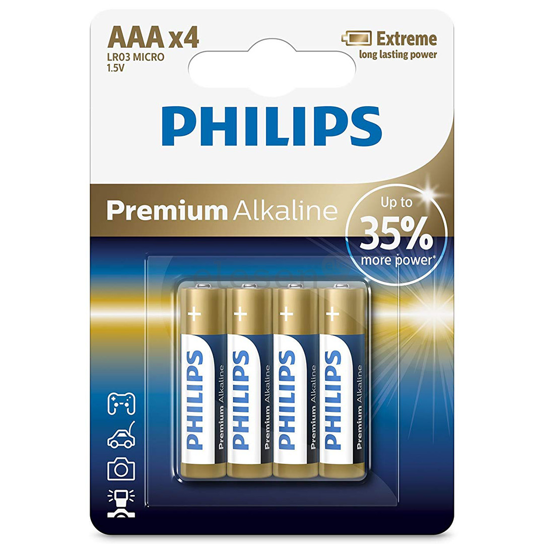 Philips Premium Alkaline, AAA, 4 pcs - Battery