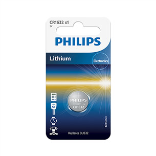 Philips Lithium, CR1632, 3V - Elementai CR1632/00B