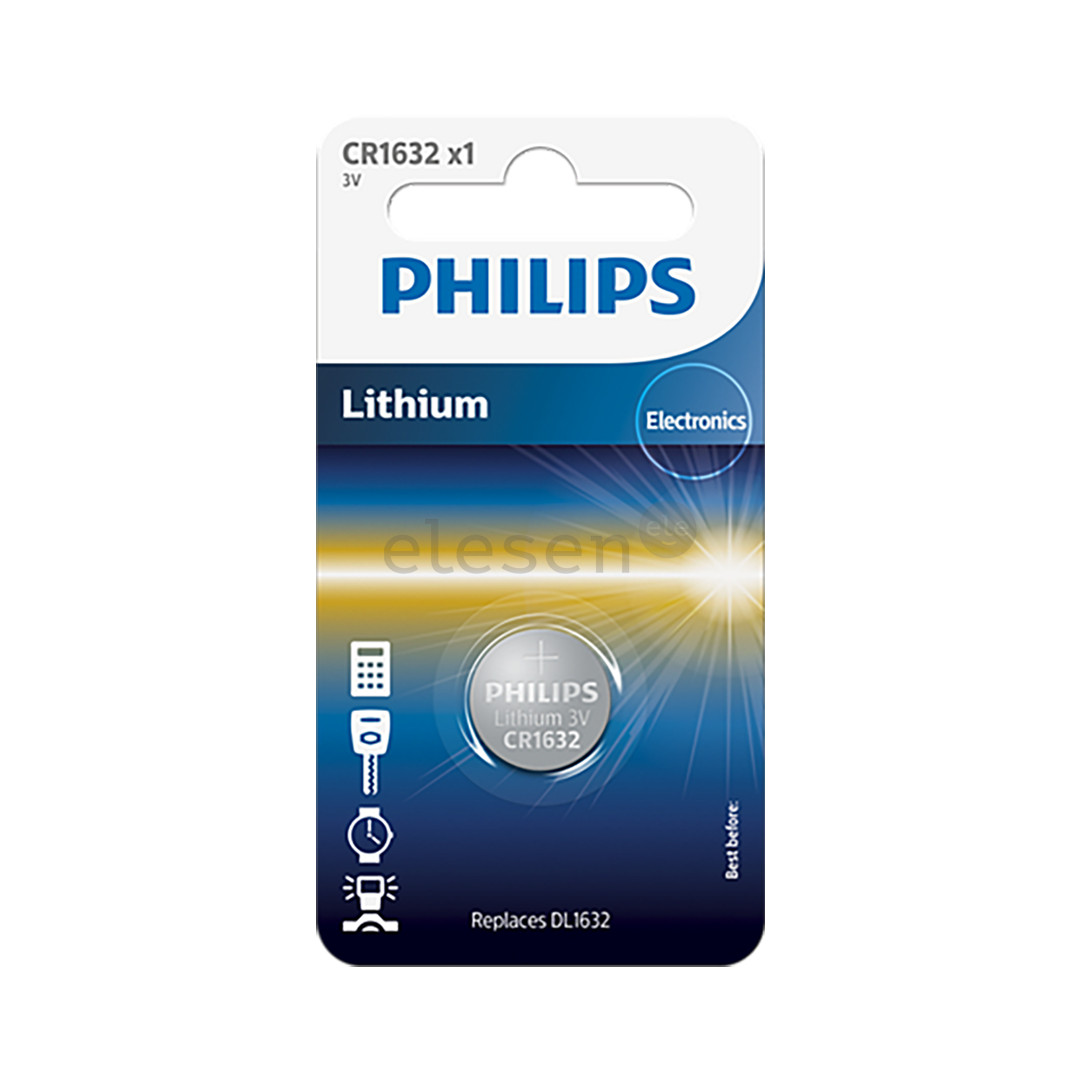 Philips Lithium, CR1632, 3V - Elementai