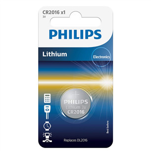 Philips Lithium, CR2016, 3V - Elementai CR2016/01B