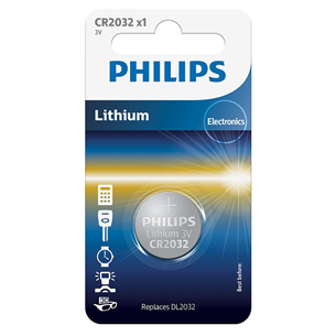 Philips Lithium, CR2032, 3V - Battery Item - CR2032/01B CR2032/01B