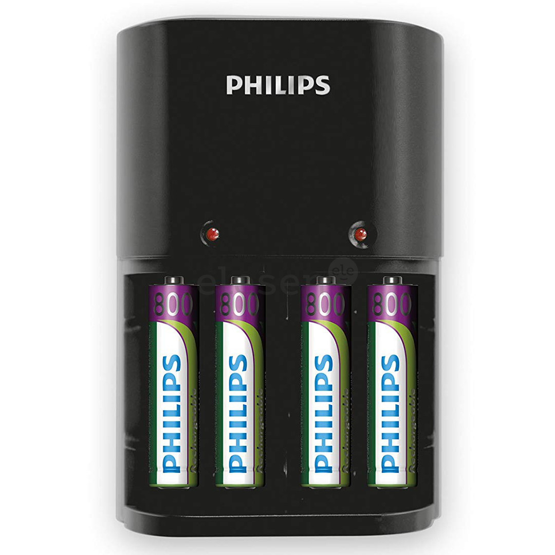 Philips, 4 x AAA, 800 mAh - Charger + batteries