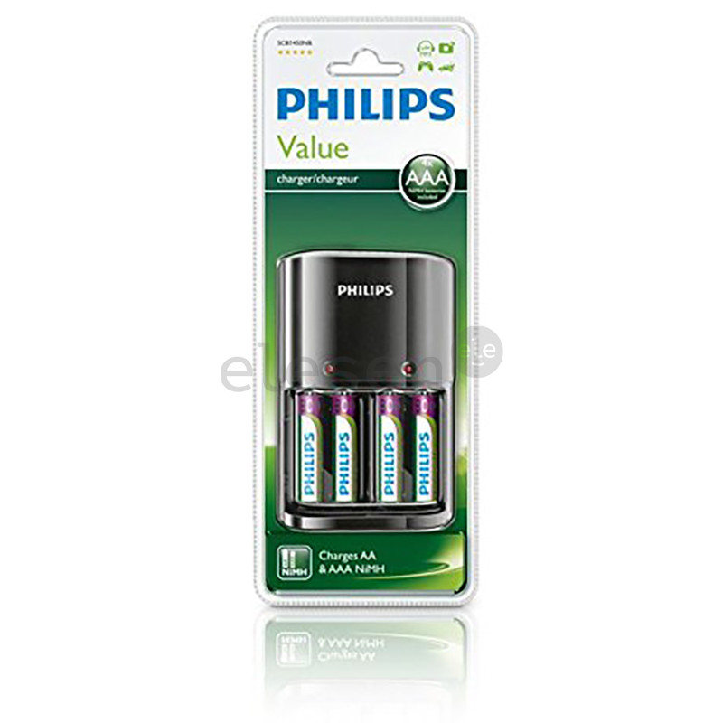 Philips, 4 x AAA, 800 mAh - Charger + batteries