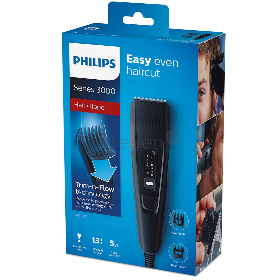 Philips 3000 Series, 0.5-23 mm, juoda - Plaukų kirpimo mašinėlė