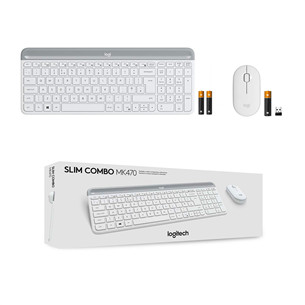 Logitech Slim Combo MK470, SWE, white - Wireless Desktop Item - 920-009201