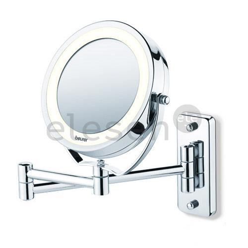 Beurer, diameter 11 cm, silver - Illuminated cosmetics mirror