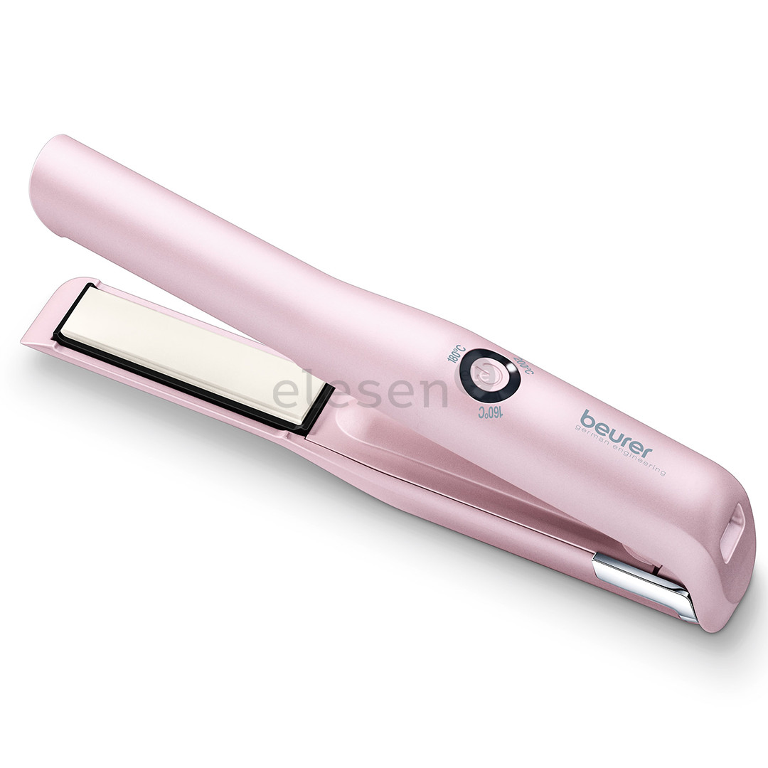 Beurer, 160-200°C, pink - Cordless hair straightener
