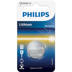 Philips Lithium, CR2430, 3 В - Батарейка Товар - CR2430/00B CR2430/00B