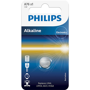 Philips Alkaline, LR44, 1,5 В - Батарейка Товар - A76/01B A76/01B