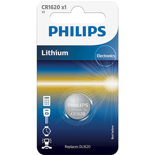 Philips Lithium, CR1620, 3V - Elementai CR1620/00B