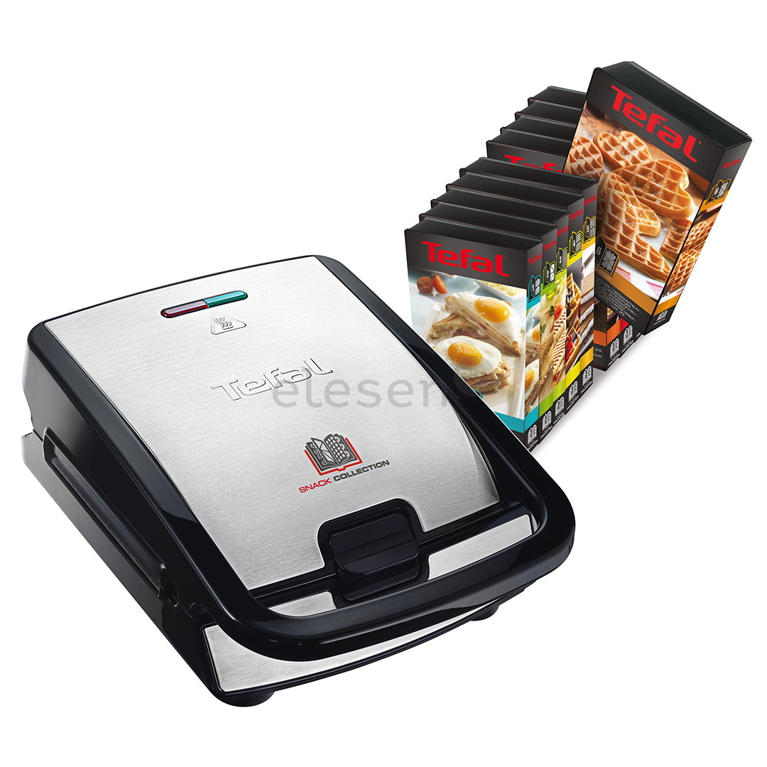 Tefal Snack Collection, 700 W, black/inox - Sandwich toaster with removable plates Item - SW852D12