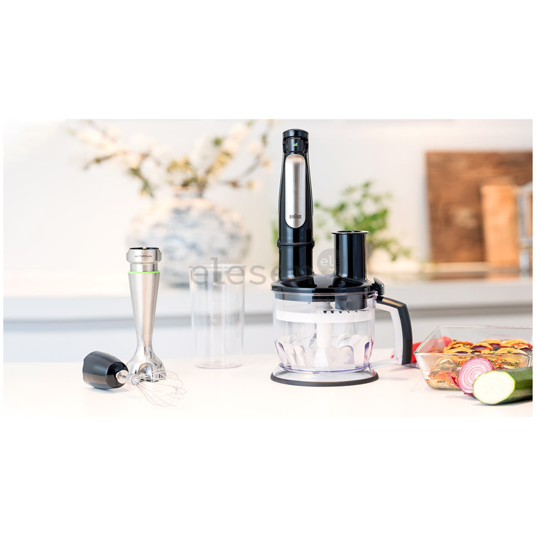 Braun Multiquick 7, 1000 Вт, черный/серебристый - Погружной блендер