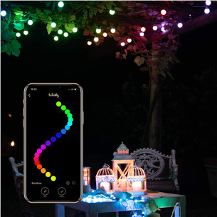 Twinkly Festoon Lights 20 RGB, 10 m, juoda - Išmanioji lempučių girlianda