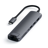 Adapteris Satechi USB-C Multiport HDMI/2xUSB3/1xUSBC/SD/LAN SG Prekė - ST-UCSMA3M