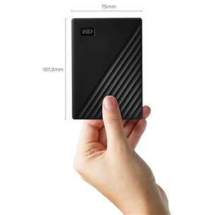 Išorinis kietasis diskas Western Digital My Passport 1TB 2.5", Juodas