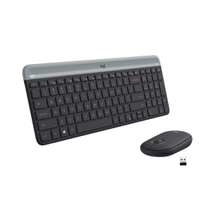 Logitech MK470 Slim Combo, US, juoda - Klaviatūra ir pelė 920-009204