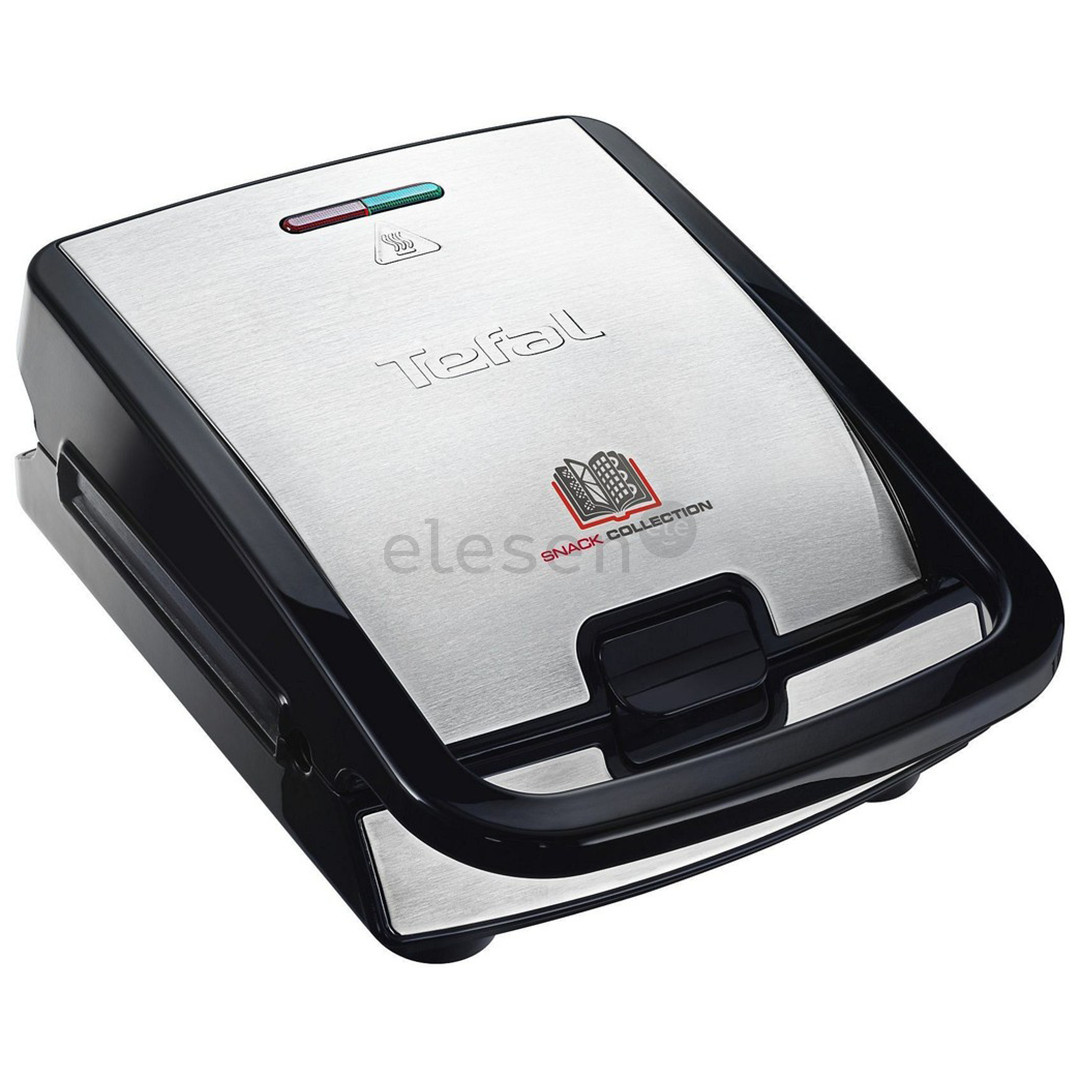 Tefal Snack Collection, 700 Вт, черный/нерж. сталь - Контактный тостер со сменными панелями Товар - SW854D16