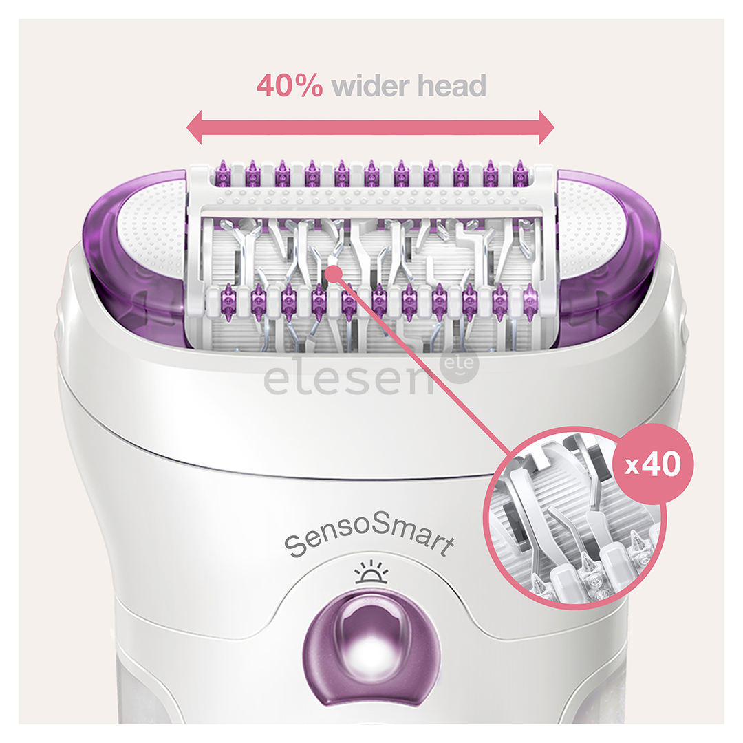 Braun Silk-epil 9 SensoSmart, white/purple - Epilator