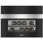 Miele, 18 bottles, height 46 cm, black/inox - Built-in Wine Cooler