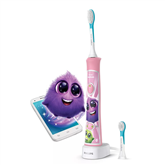 Elektrinis dantų šepetėlis Philips Sonicare Kids Bluetooth, baltas/rožinis Prekė - HX6352/42