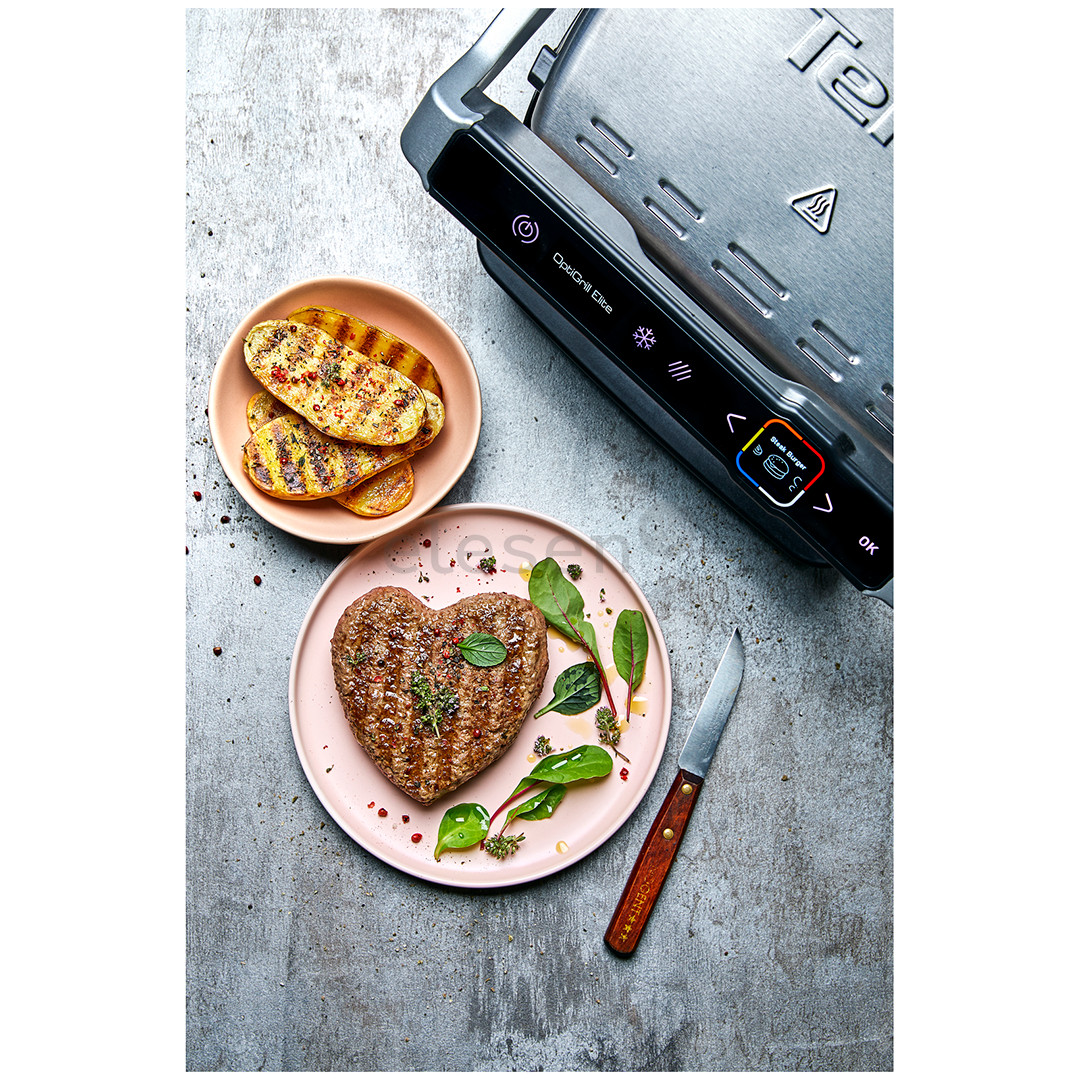 Tefal OptiGrill Elite, 2000 W, black/inox - Table grill Item - GC750D