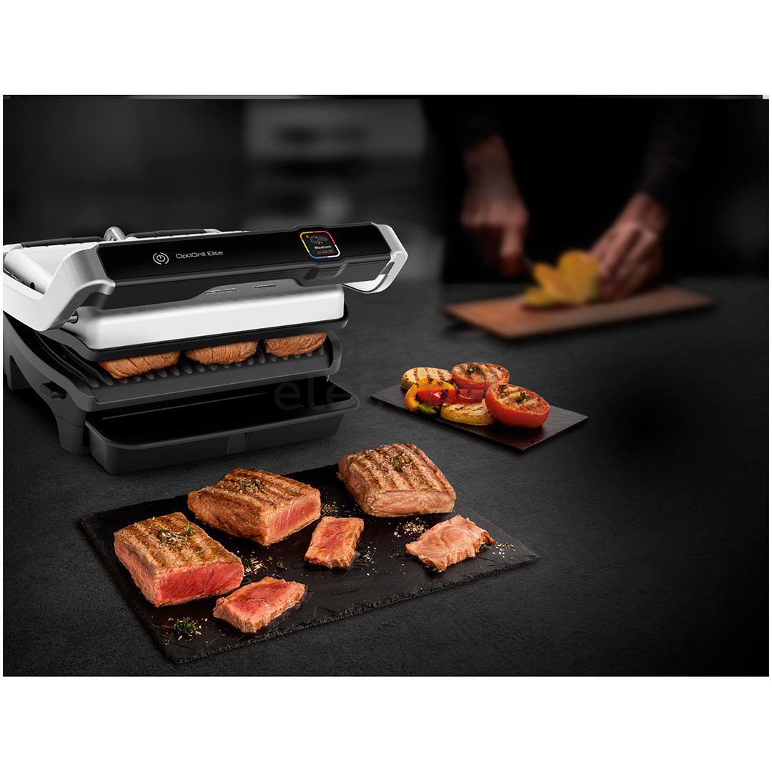 Tefal OptiGrill Elite, 2000 W, black/inox - Table grill Item - GC750D