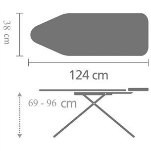 Brabantia, B, 124x38 cm - Ironing board Item - 134302