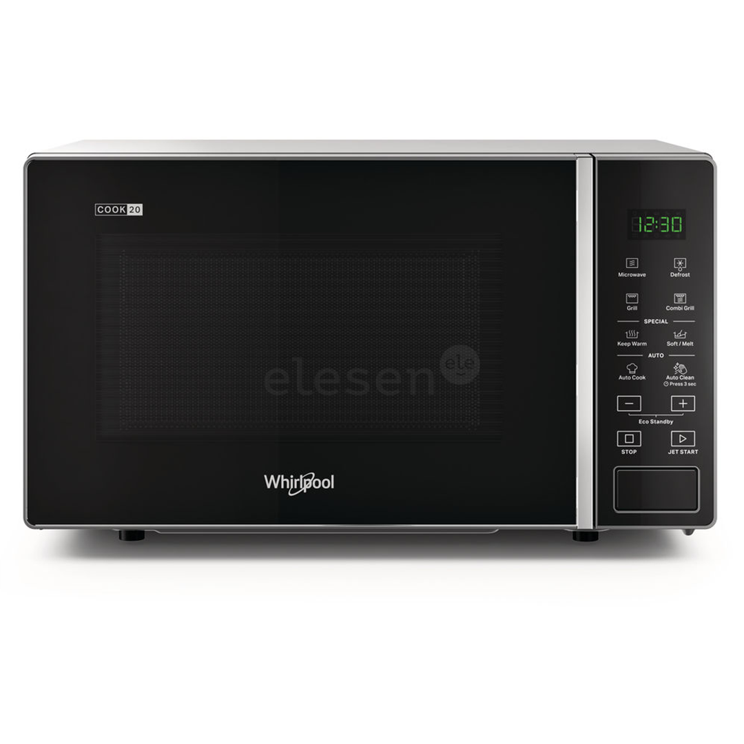 Whirlpool, 20 L, 700 W, silver/black - Microwave Oven