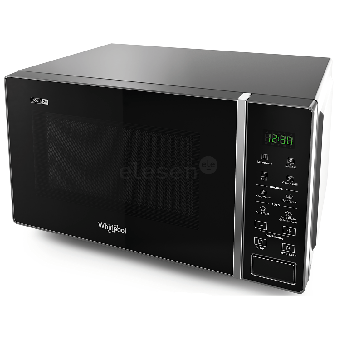 Whirlpool, 20 L, 700 W, silver/black - Microwave Oven