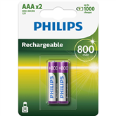 Baterija Philips AAA 800mAh, 2vnt Prekė - R03B2A80/10