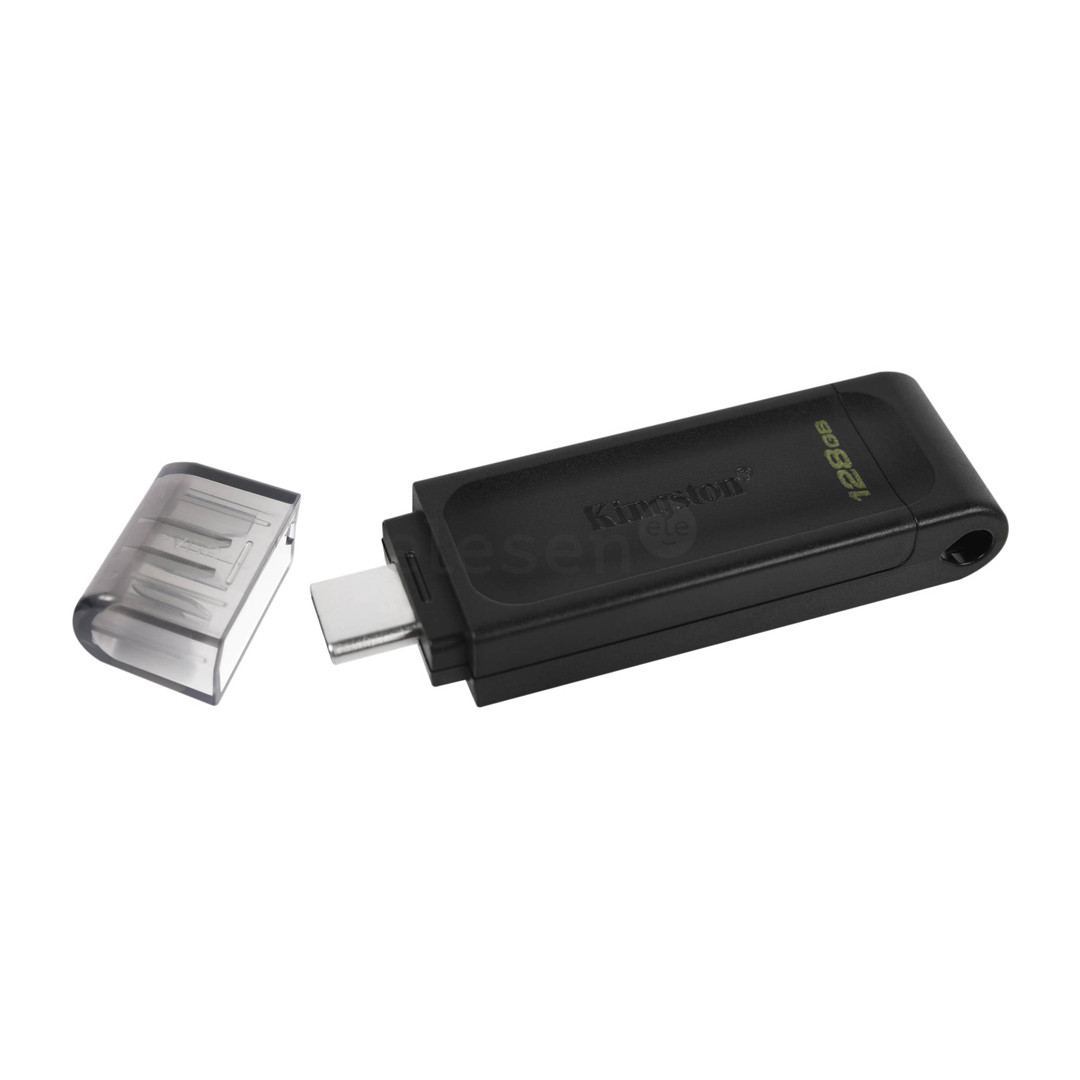 Kingston DataTraveler 70, USB-C, 128 GB, black - USB memory stick