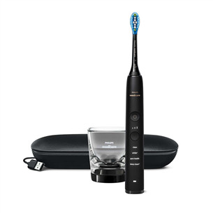 Philips Sonicare DiamondClean 9000, su kelioniniu dėklu, juodas - Elektrinis dantų šepetėlis HX9911/09