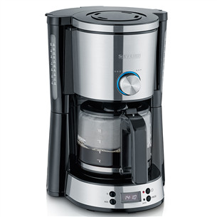 Severin, резервуар для воды 1,4 л, черный/нерж. сталь - КофеКапельная кофеварка арка с таймером