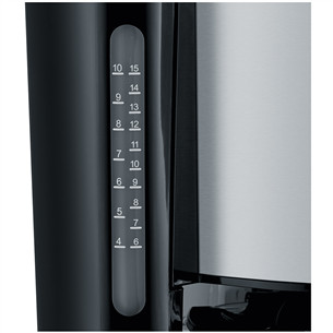 Severin, резервуар для воды 1,4 л, черный/нерж. сталь - КофеКапельная кофеварка арка с таймером