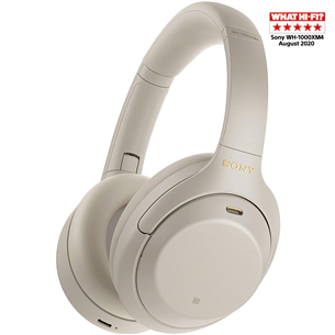 Sony WH-1000XM4, sidabrinės - Belaidės ausinės Prekė - WH1000XM4S.CE7 WH1000XM4S.CE7