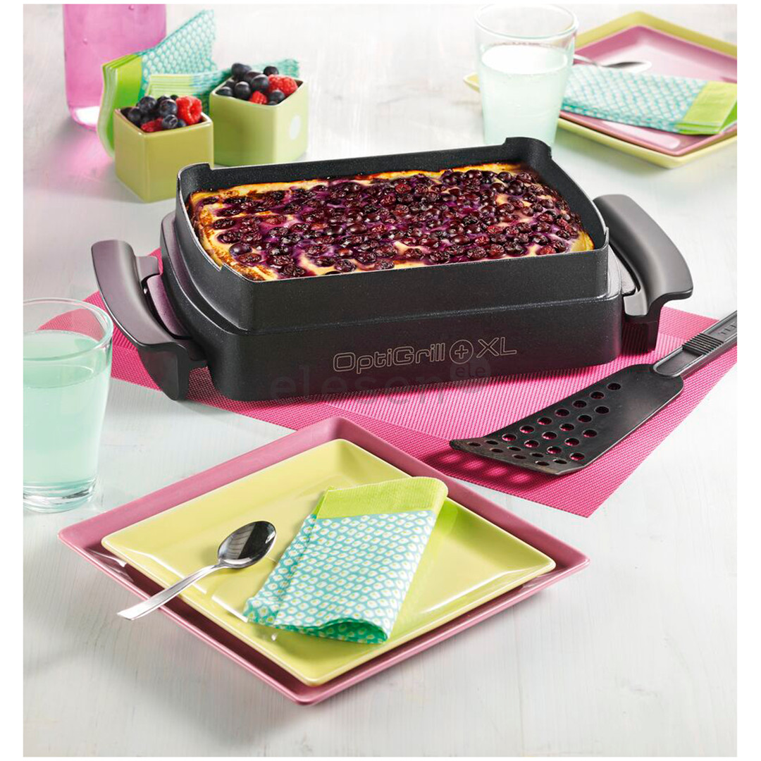 Tefal Optigrill+ + Snacking and baking XL, 2000 W, black/inox - Electric grill + baking accessory Item - GC724D12