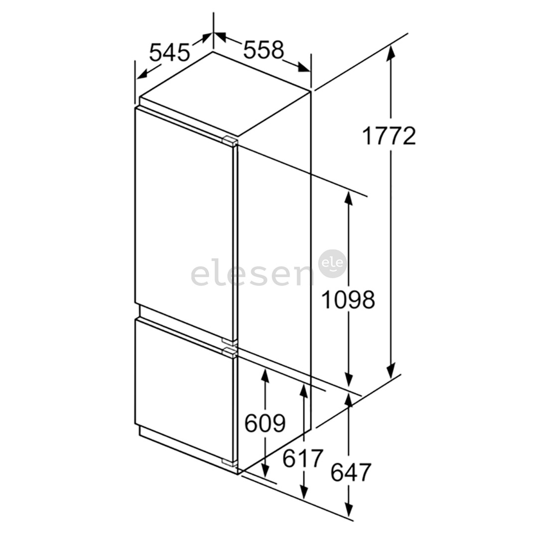 Įmontuojamas šaldytuvas Bosch KIS87AFE0