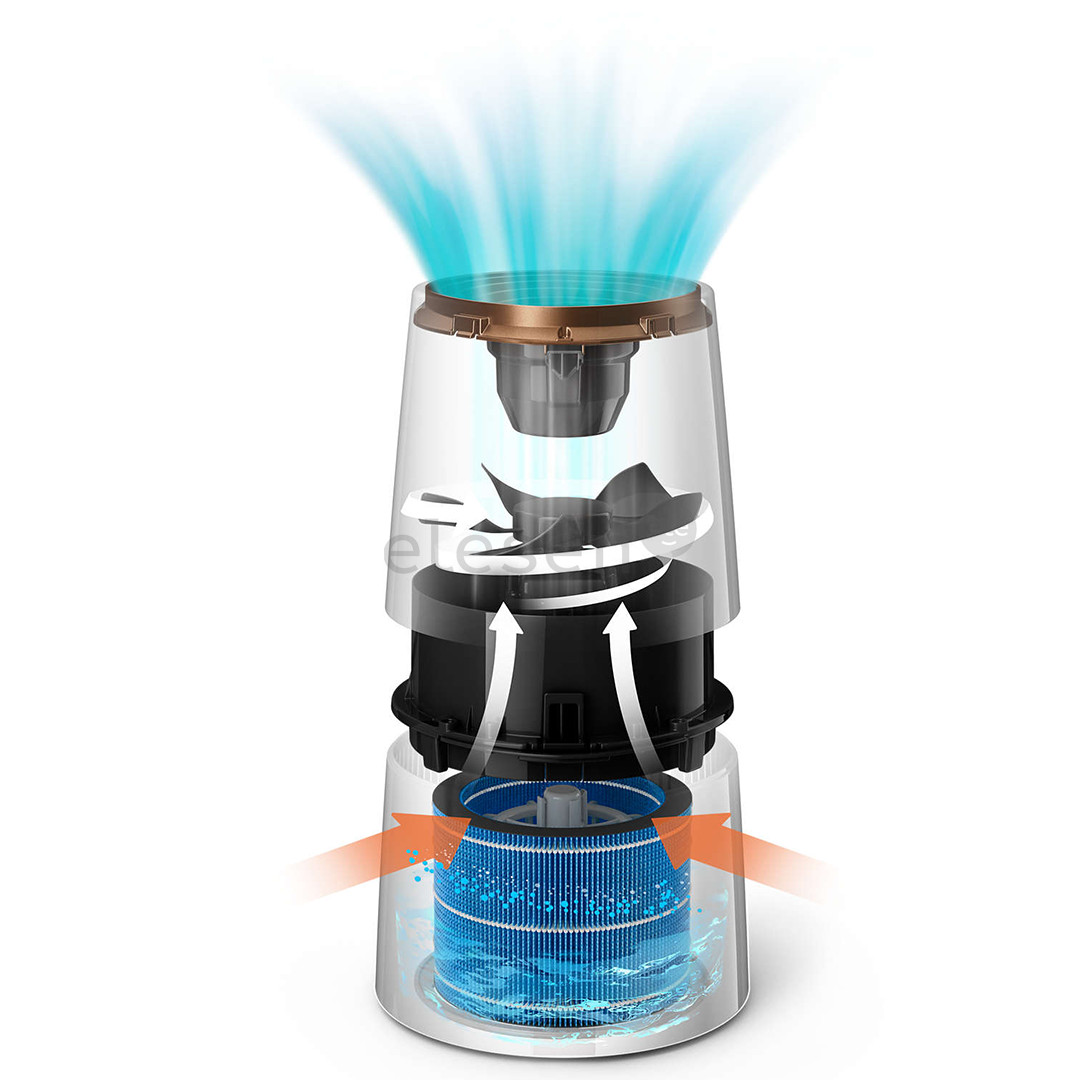 Philips 3000, juodas/vario spalvos - Oro drėkintuvas