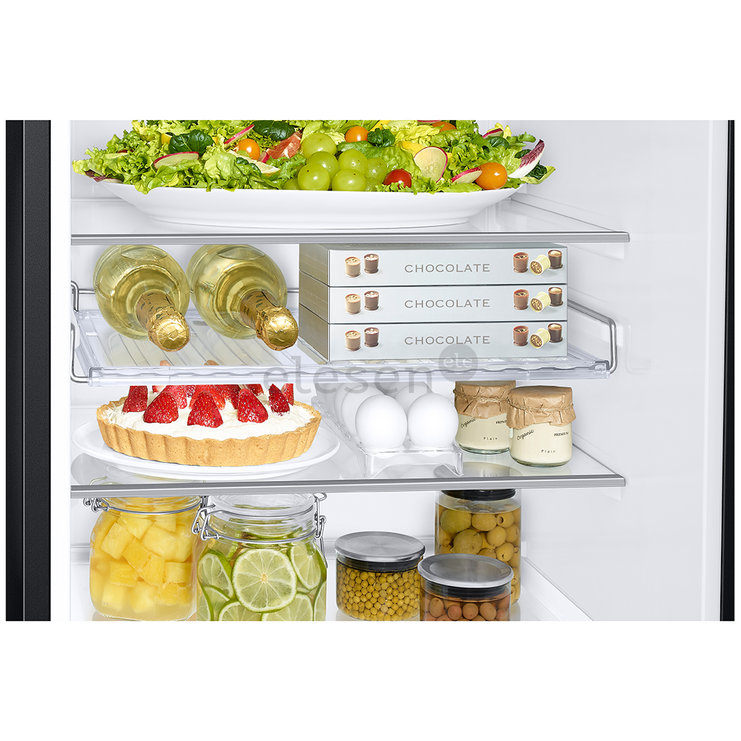 Samsung, NoFrost, 344 L, height 186 cm, black - Refrigerator