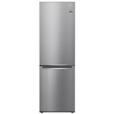 LG, NatureFRESH, 341 L, height 186 cm, silver - Refrigerator Item - GBB61PZJMN.APZQEUR