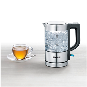 Severin, 0.5 L, clear/silver - Kettle Item - WK3472