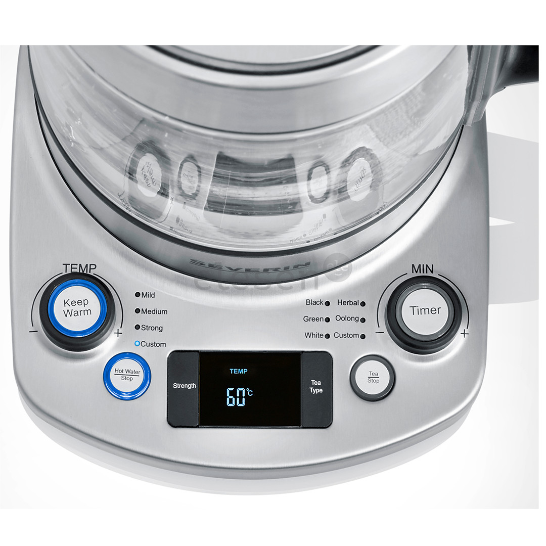Severin, variable thermostat, 1.7 L, glass - Tea maker