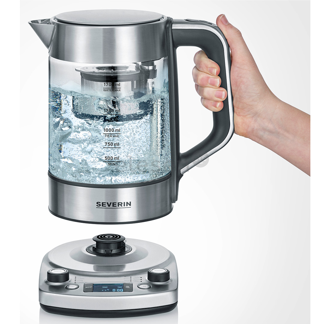Severin, variable thermostat, 1.7 L, glass - Tea maker